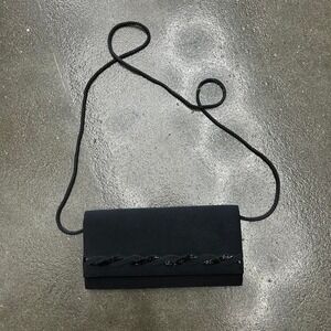 Vintage Sequin Beading Mini Black Crossbody Purse
